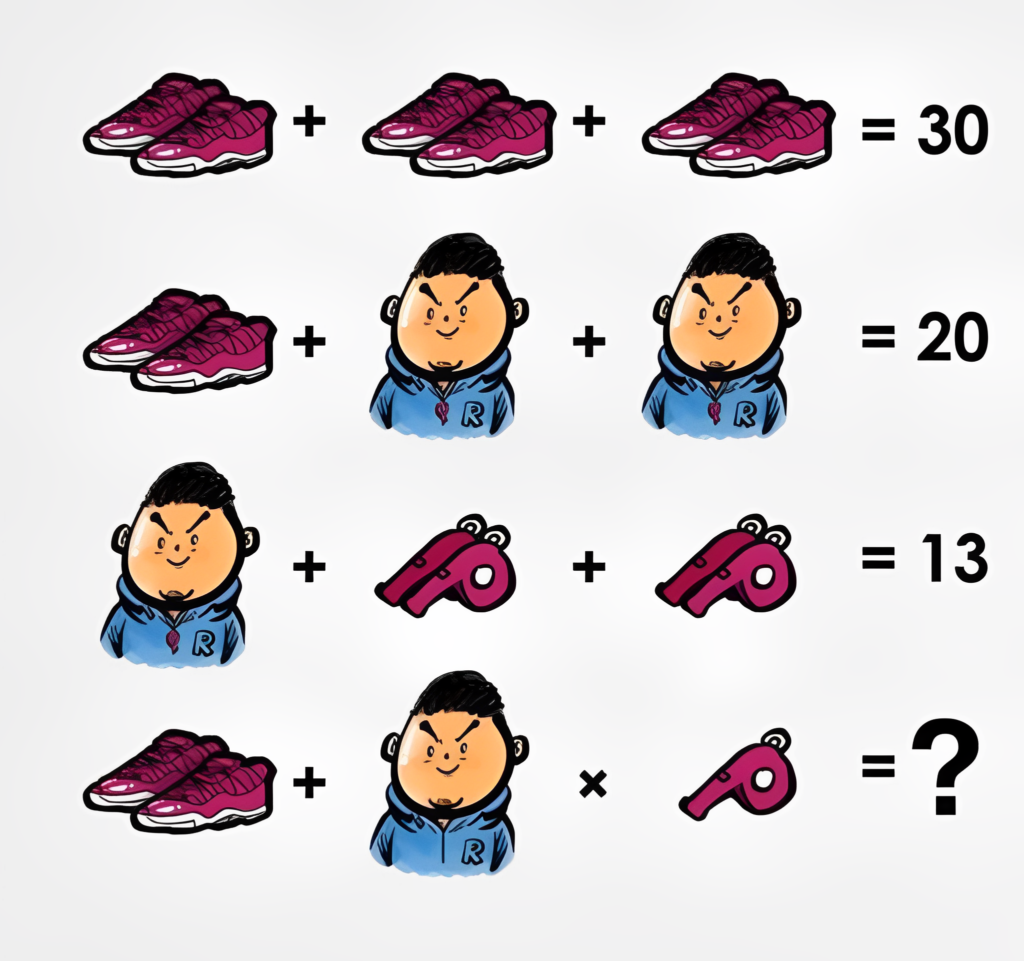 Shoe Man Whistle Math Riddle